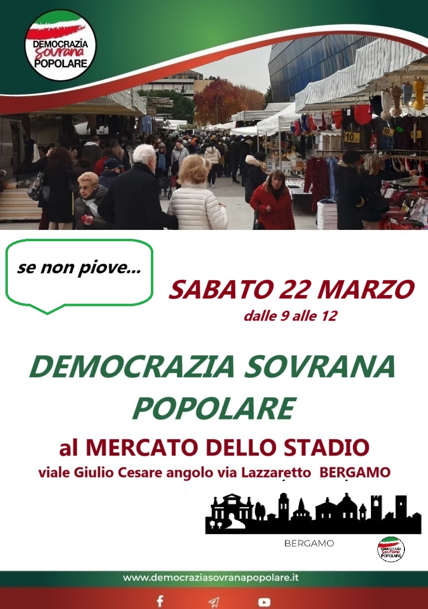 22 MARZO GAZEBO DSP A BERGAMO
